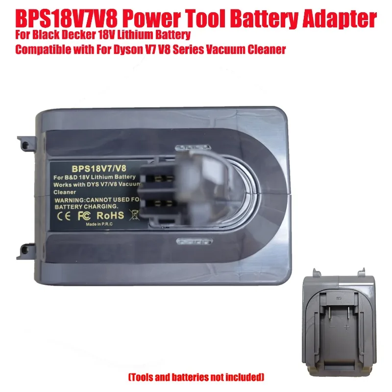 

For Black Decker 18V Lithium Battery Compatible with For Dyson V7 V8 Series Vacuum Cleaner BPS18V7V8 Power Tool Battery Adapter