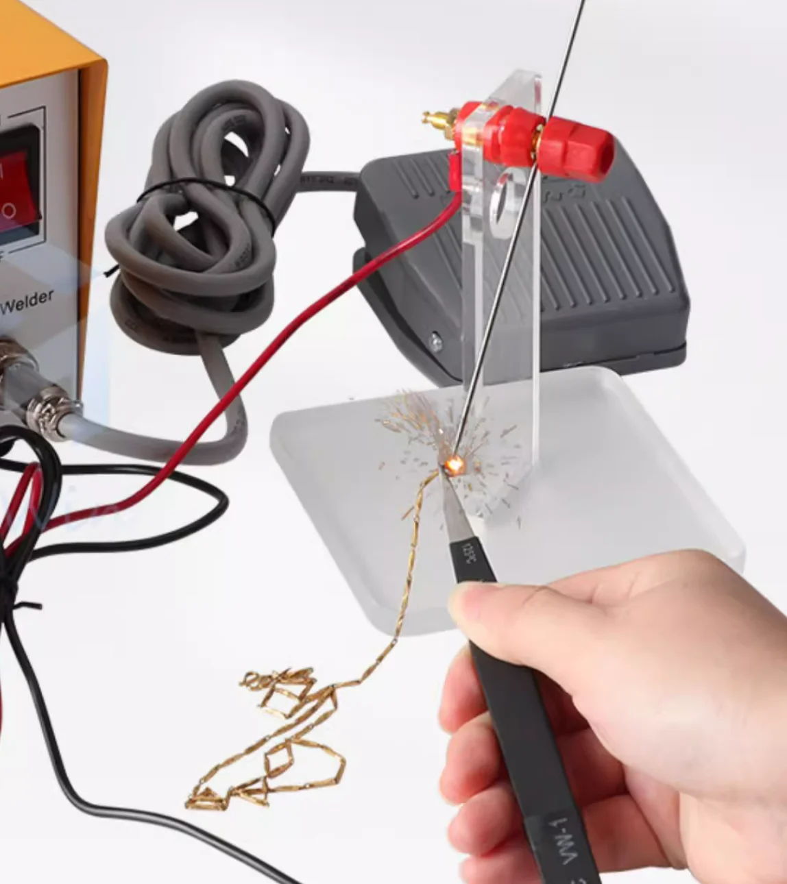 

80A Pulse Spot Welding Machine Handheld Small Coil Bracelet Interface for Gold Silver Jewelry Making Soldering Tool