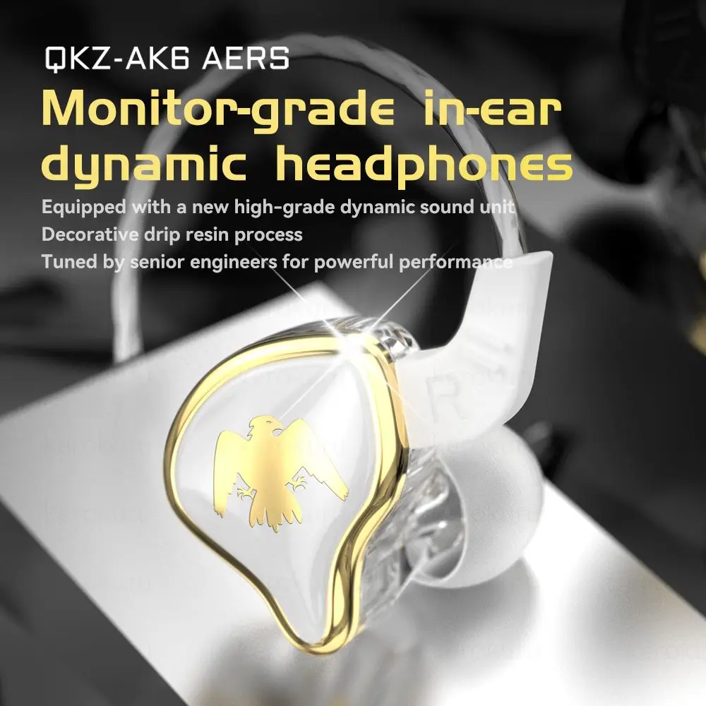 Keroro 오리지널 유선 이어폰 QKZ AK6 Ares 3.5mm, 유선 다이나믹 HIFI 음악 스포츠 이어버드, 인이어 이어폰 스포츠 헤드셋