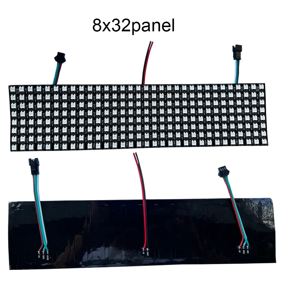 Panneau Lumineux Numérique Flexible et Adressable, WS2812B RGB LED, WS2812 8x8 16x16 8x32 Pixel screen DC5V