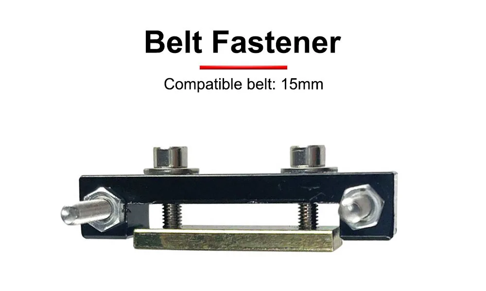 HUNST Riemenverschluss für offenes Zahnriemen-Getriebe mit einer Breite von 15 mm/20 mm für X/Y-Achsen-Hardware-Werkzeug, mechanische Teile – Detail 1