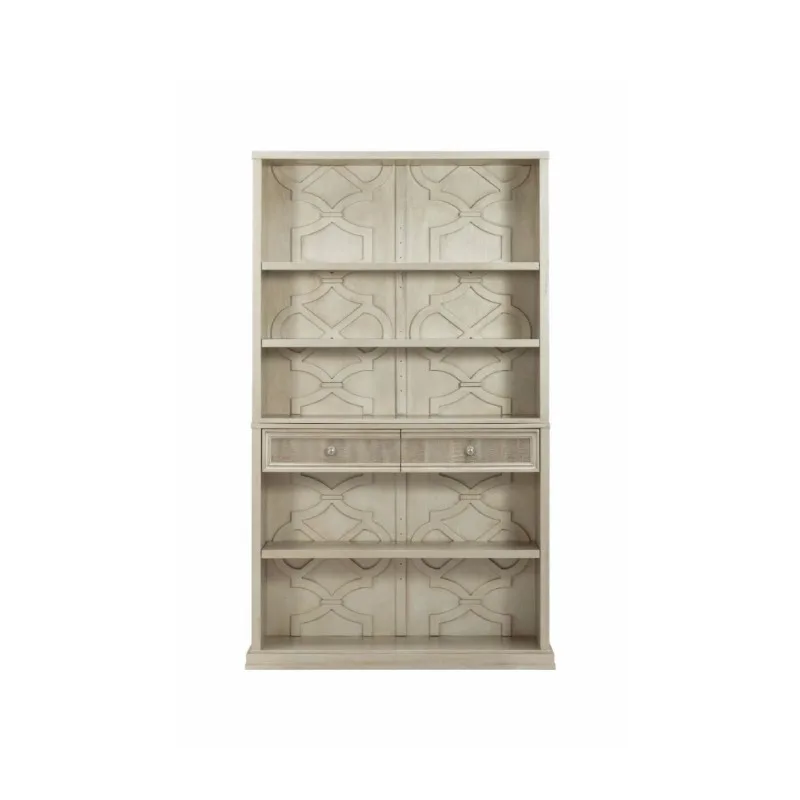 American retro old bookcase, French engraved display case, champagne Mori storage decoration doorless bookshelf