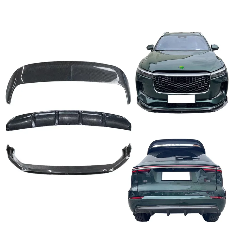 The new carbon fiber body kit features front and rear lips tail spoiler surround suitable for Li Xiang ONE