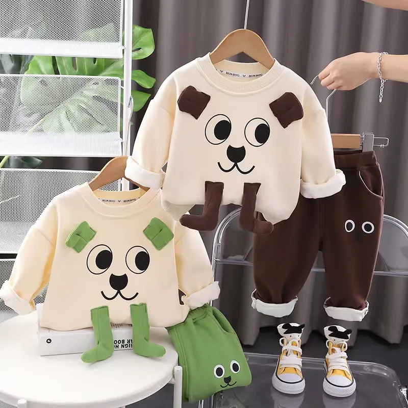 

Boys Girls Clothing Sets Winter Baby Clothes Children Coat Cartoon Animal Cute Warm Casual Wear Long Sleeved for Kids Clothes