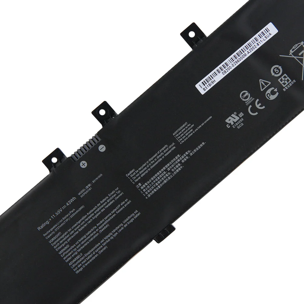 ASUS VivoBook 17 X705UA X705NC X705UB X705UV 3727mAh용 교체 배터리 B31N1635