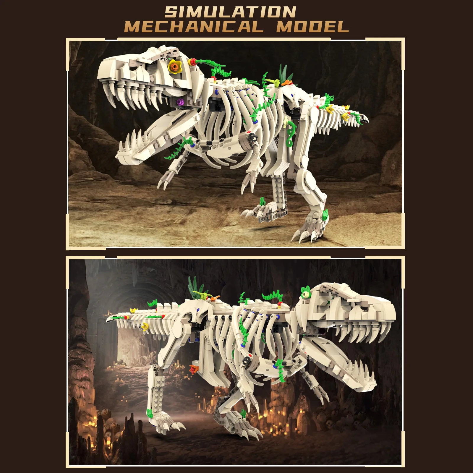 

Модель здания мира динозавров Юрского периода, игрушки из строительных блоков с имитацией электрических динозавров, детский подарок на день рождения.