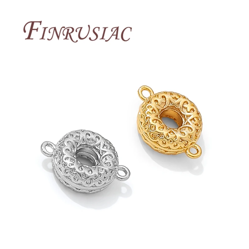 18K Gold Plated Round Connectors For Jewelry,Charms Connector For Necklaces,Supplies For Jewelry,DIY Bracelets Accessories