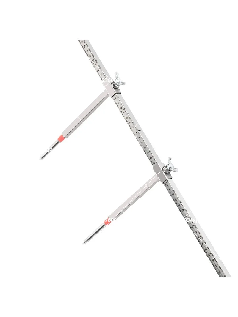 Car Body Sheet Metal Repair Tool, Stainless Steel Two-Dimensional Measuring Tape for Accident Beam Correction Inspection
