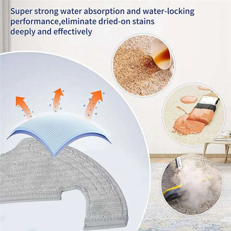 Suku Cadang Peralatan 12 Buah Aksesori Suku Cadang untuk Dreame Bot D10 Plus RLS3D, Z10 Pro, L10 Plus Robot Vakum Sikat Sisi Utama Filter Hepa