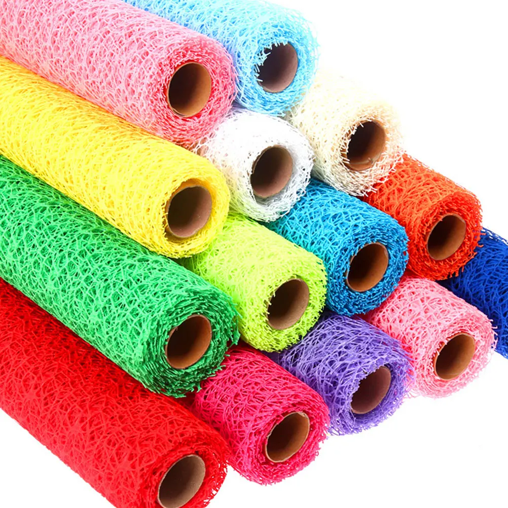 

Jacquard Mesh Hanging Decoration Gauze Net Flower Wrapping Valentine's Day Supplies Tulle Fabric Wreath Child