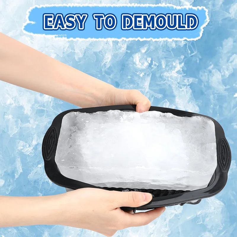 Large Ice Molds for Ice Bath Reusable Ice Block Molds for Cold Plunge Tub Durable and Deformity-proof in Freezing Silicone Molds