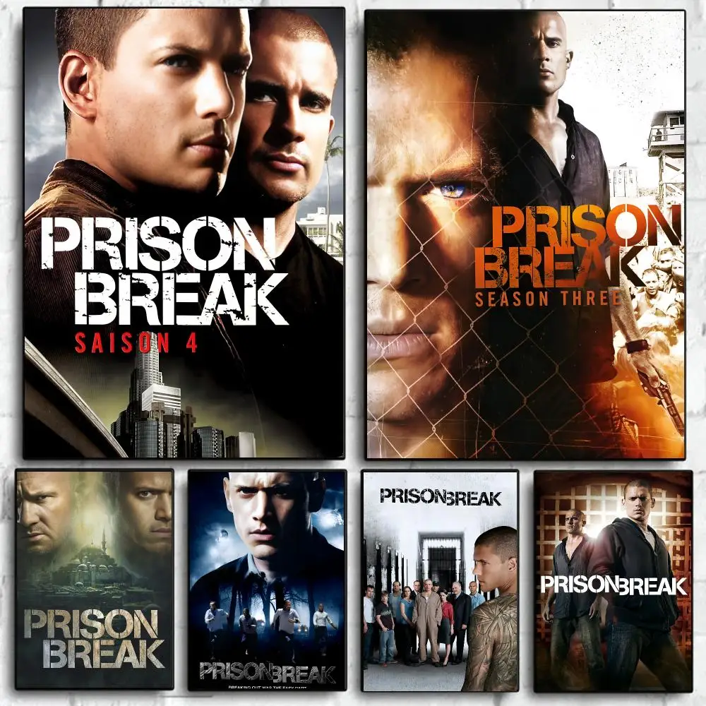 Classic Movie Prison B-Break Season 	 Poster Self Adhesive Wall Art Decor for Bedroom Living Room Office Home Decor Gift