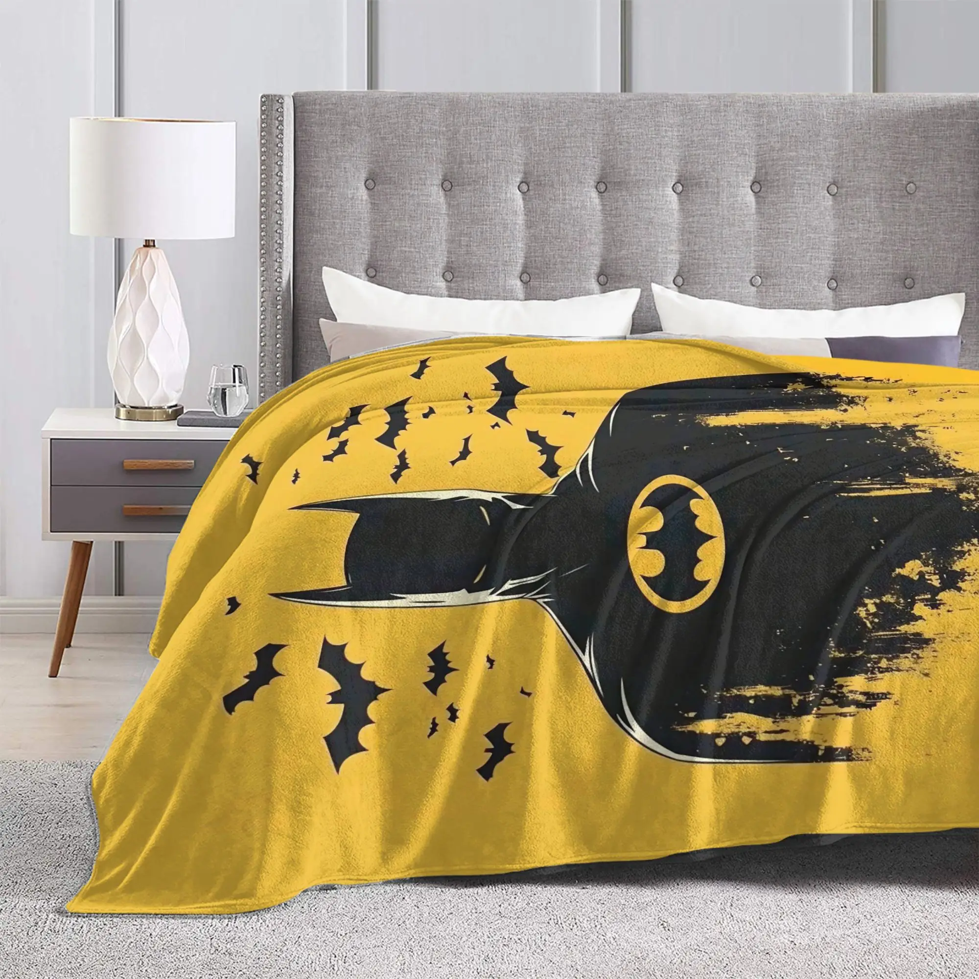 Bruce Wayne Batmans Blanket  Plush Throw Blankets Summer Air Conditioning Decoration Soft Warm Bedsprea, - view 3