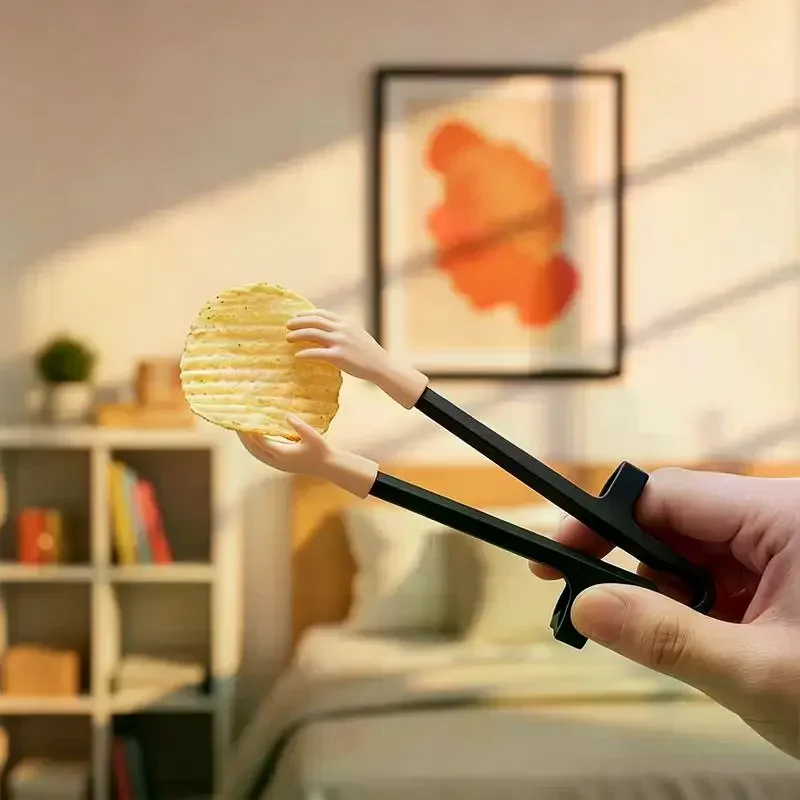 Mini Finger Snack Chopsticks Game Controller Shaped Plastic Training Sticks For Gamers Eating While Gaming
