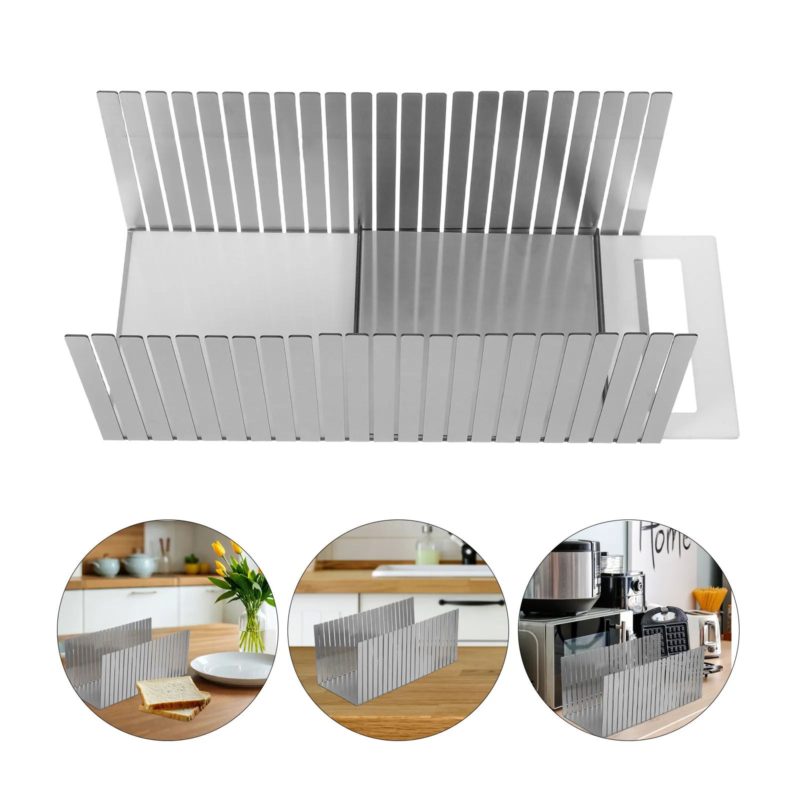 

Инструмент для нарезки хлеба из нержавеющей стали с регулируемым направляющим элементом для домашнего хлеба, кексов, бубликов, точная разделочная доска для кухни и выпечки