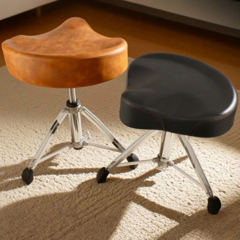 Drum Set Saddle Drum Stool Drum Chair Built-in Spiral Lift Adjustment Drummer Performance Stable Sedentary
