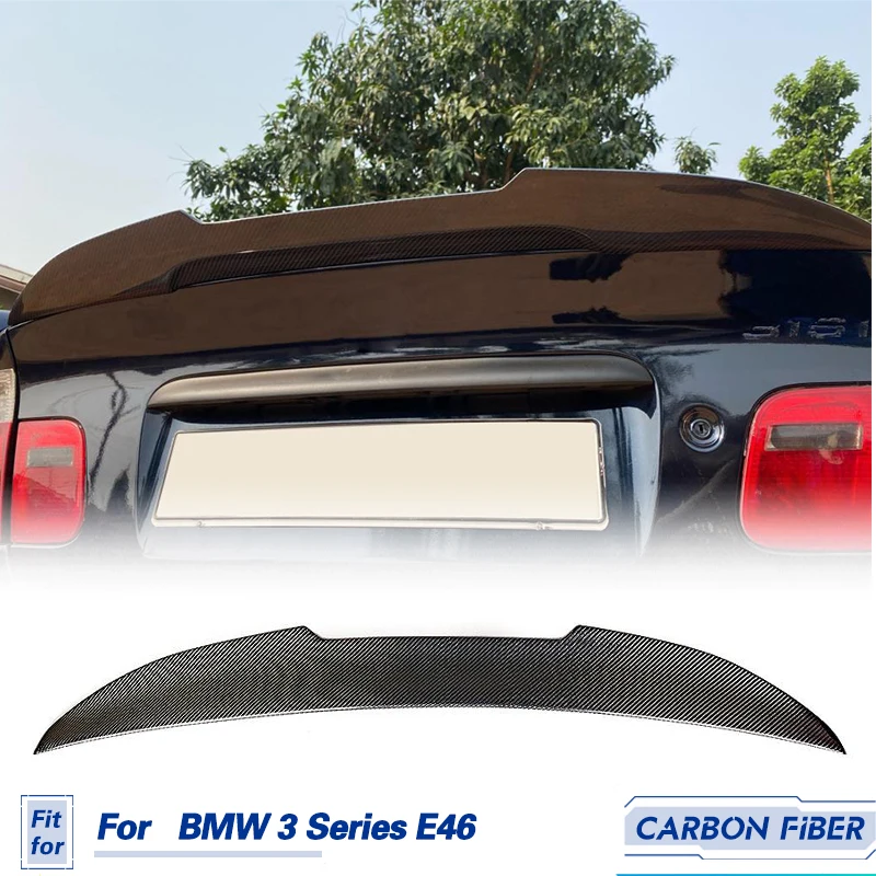 

Car Rear Trunk Spoiler Wings Carbon Fiber for BMW 3 Series E46 320i 325i 330i Sedan 4-Door 1998-2005 Auto Tail Boot Lid Wing Lip