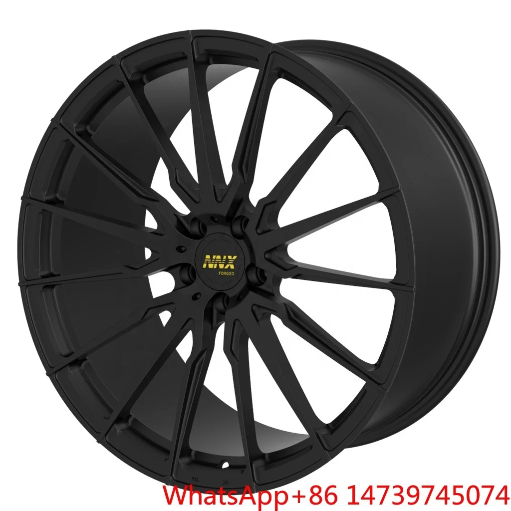 Performance WheelsMulti Spoke 16 17 18 19 20 22 24 Inch Matt Black Painted Textured Finish Alloy Car Wheel 5x112 Forged Car Whee