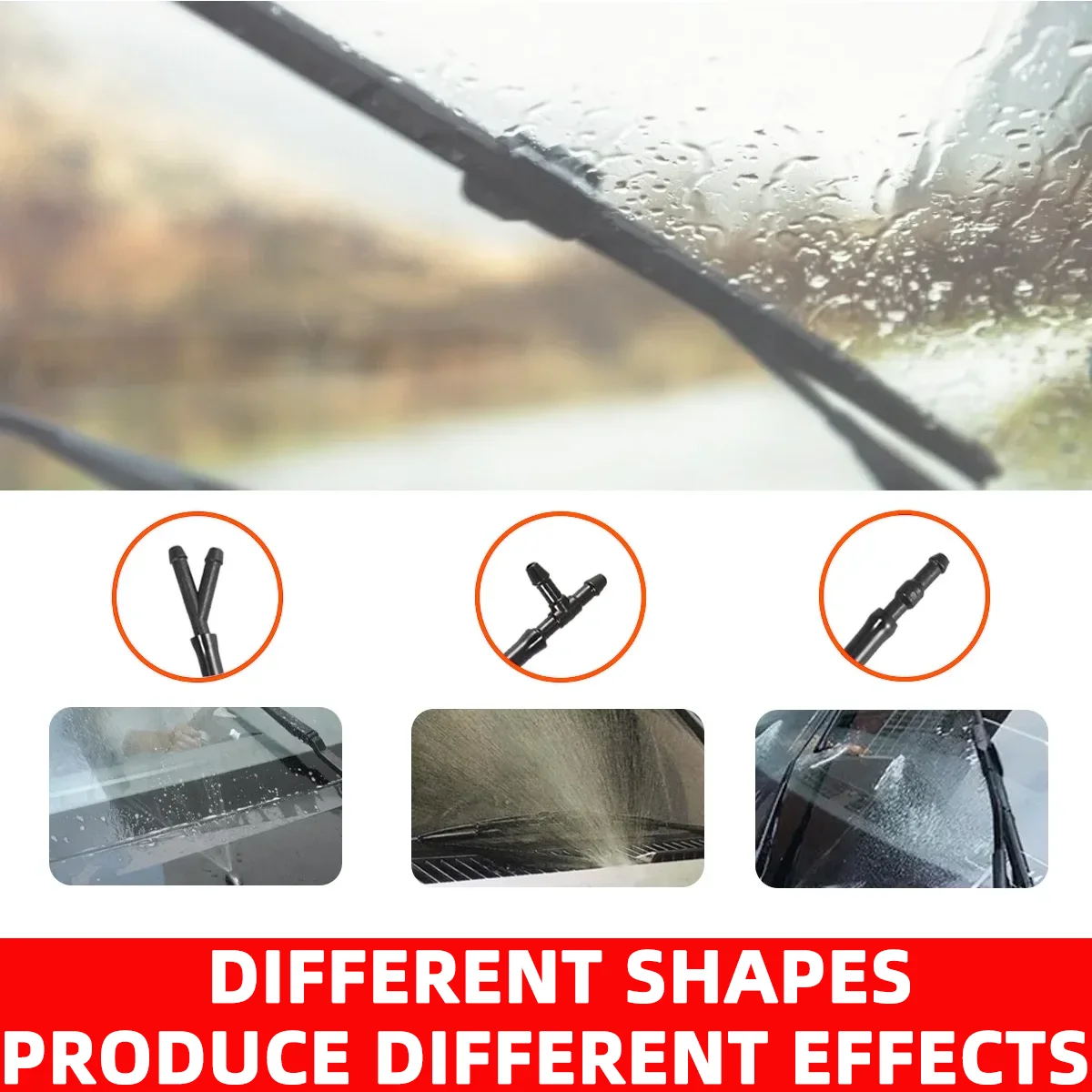 1 Set Of Windshield Cleaning Hose Connector T Y I Type Pipe Splitter Connector Car Windshield Washer Hose With Connector Parts