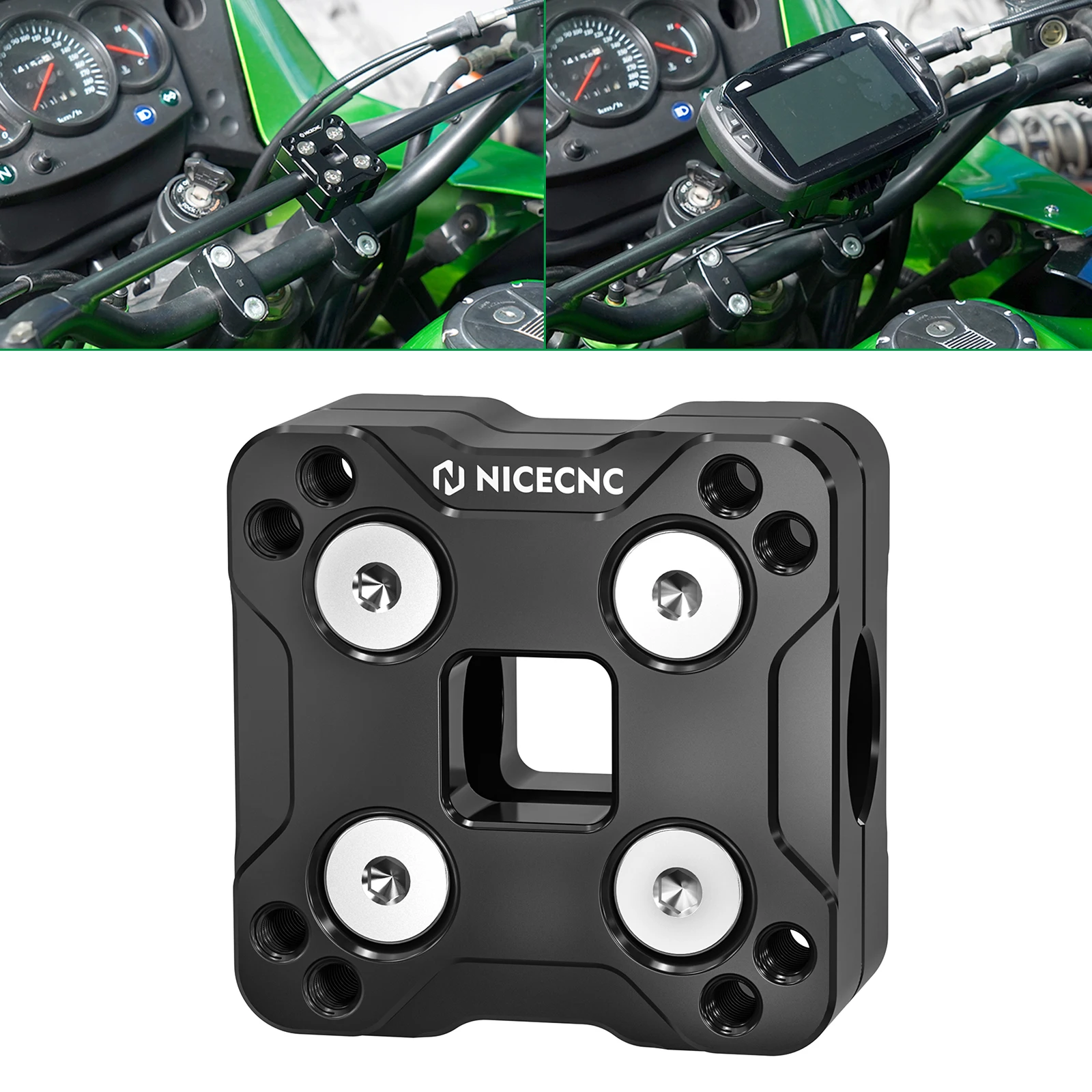 Motorcycle GPS Navigation Bracket AMPS Mount Support Brackets for Kawasaki KLR650 2022 2023 KLR650 GPS Holder Bracket 14mm Bar