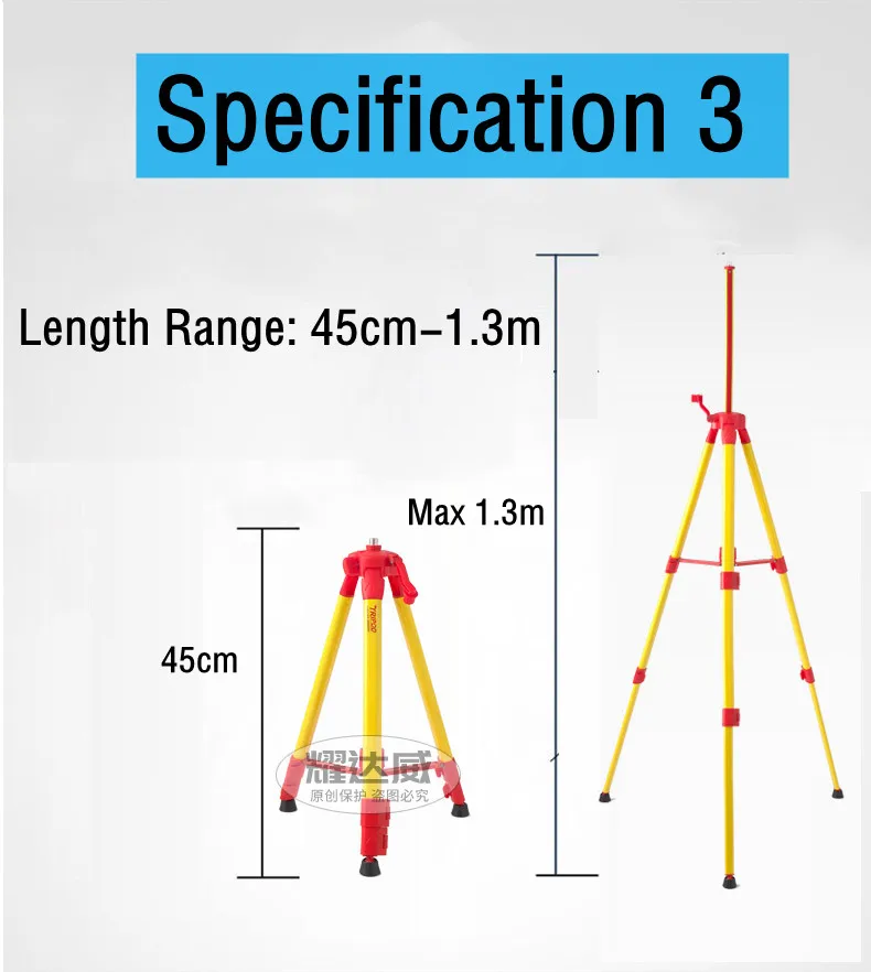 36cm/1m/1.3m/1.5m Laser Level Tripod Adjustable Height Thicken Aluminum Tripod Stand For Self leveling Tripod