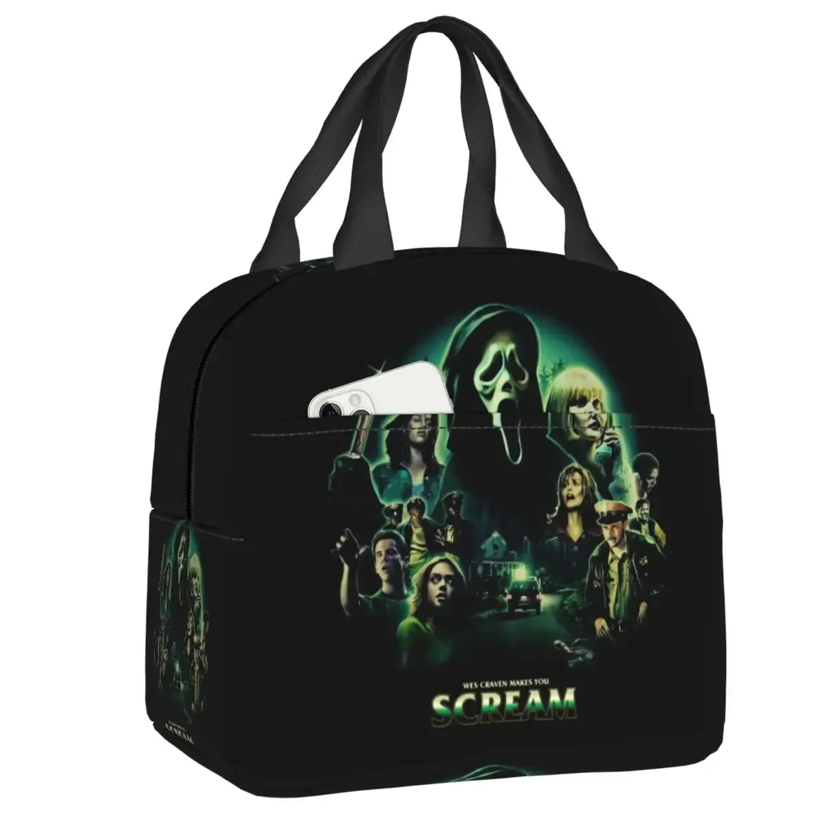 Horror Scream Film Baddies Legends Lunch Boxes Leakproof Chucky Alien Predator Killer Thermal Cooler Food Insulated Lunch Bag