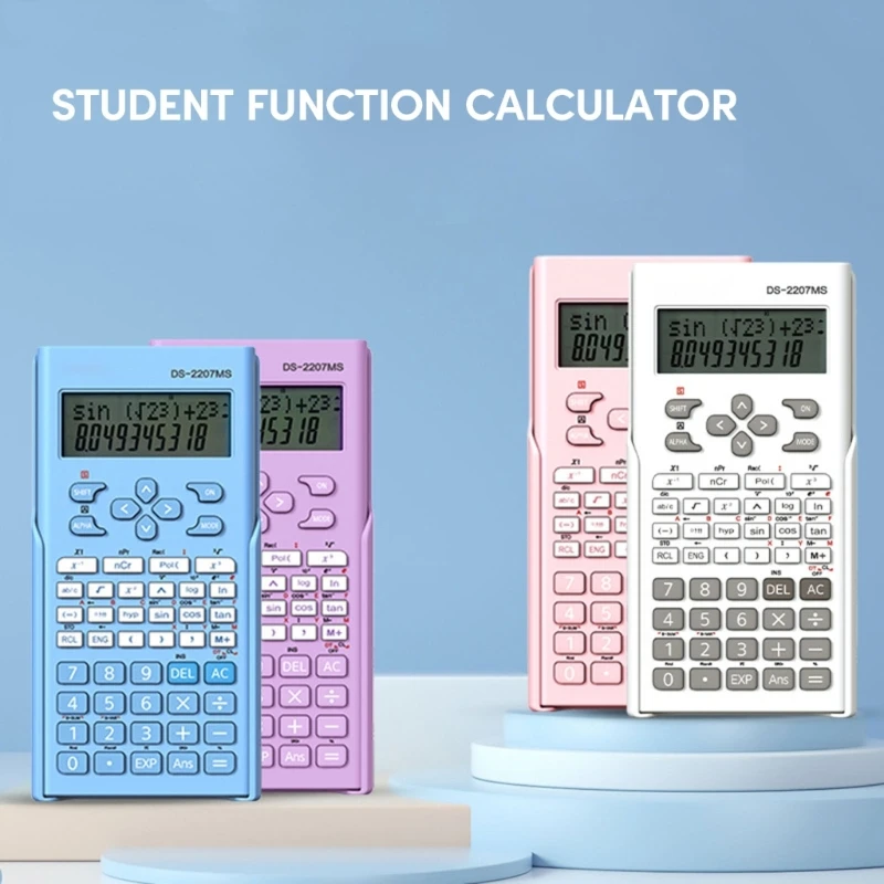 Scientific Calculator Two-Line Display l Students Function Calculators and Portable for School and Business