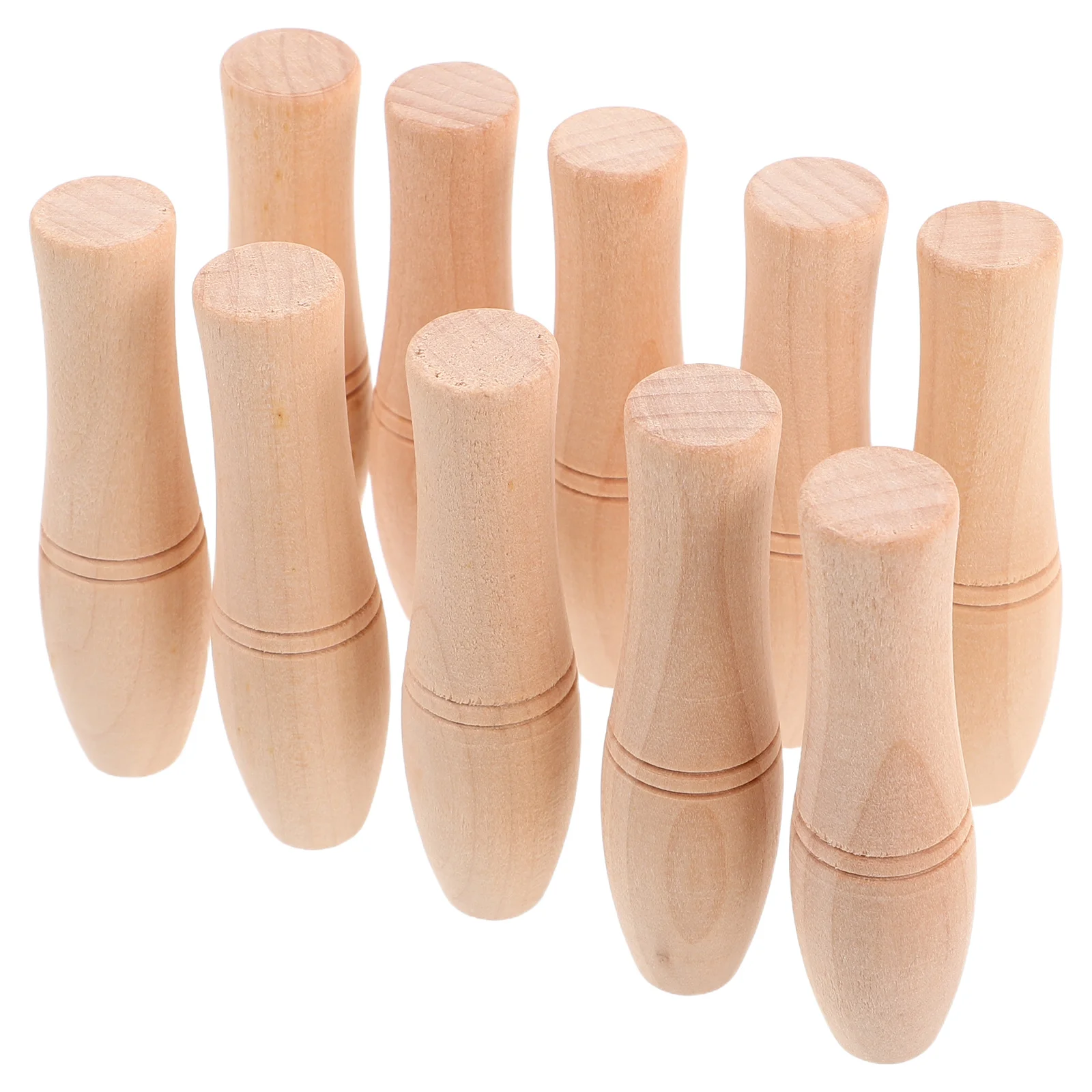 

10pcs Bbq Fork Handles: Durable Short Wooden Replacement For Grilling Tools Outdoor Gatherings Multi Functional