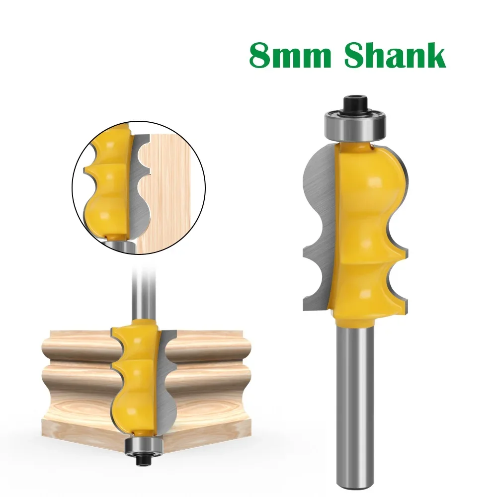 1pc 8MM Shank Special Architectural Moulding Line Router Bit Woodworking Cutter Milling for Wood Bit Face Mill