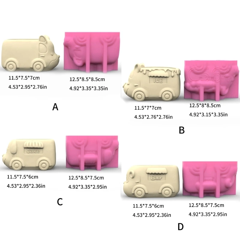 DIY Flowerpot Mold Silicone Holder Mould Animal Car Silicone Material for Making Concrete Resin Flower Pots