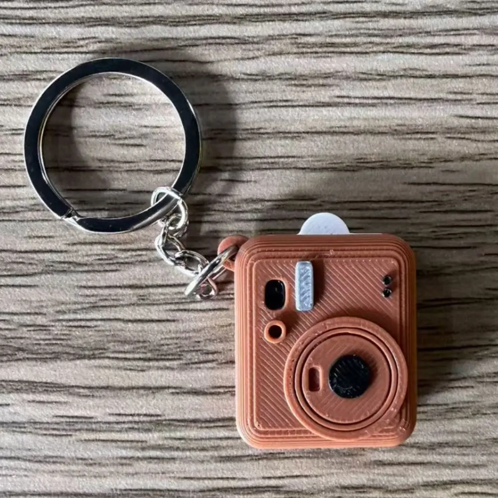 Tragbarer Mini-Kamera-Schlüsselanhänger, Metall-Schlüsselring, leichter 3D-Druck-Kamera-Anhänger, dekoratives Mehrzweck-Taschenhängedekor – Detail 11