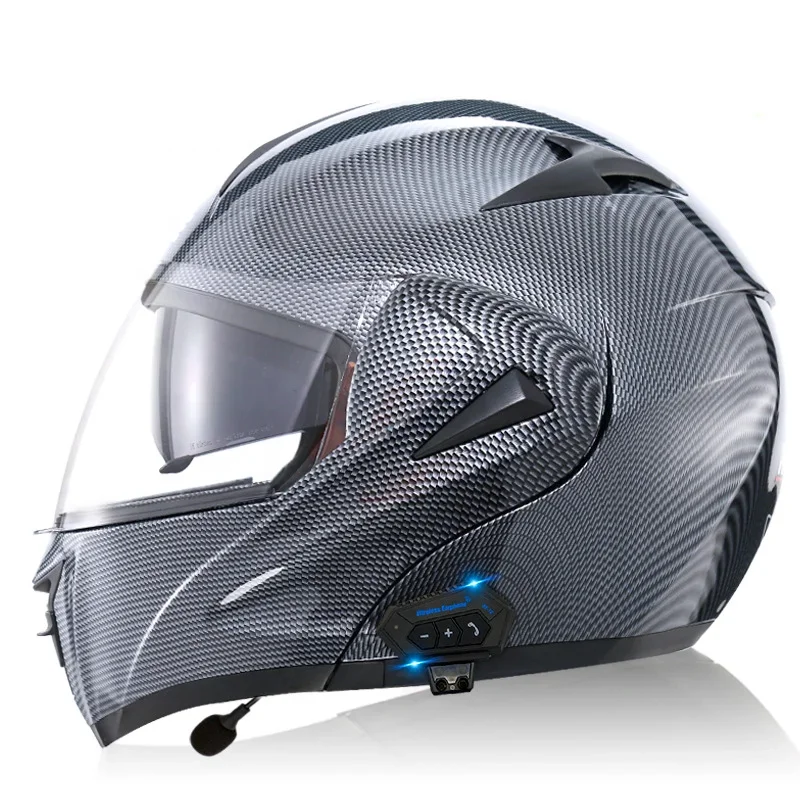 

Wejump Carbon Fiber motorcycle helmet bluetooth intercom