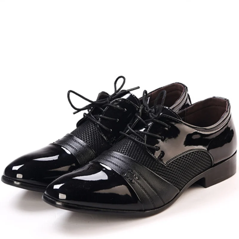 Men Leather Formal Shoes Spring and Autumn Fashion Men Luxury Plus Size 49 Office Business Black Shock Absorbing Casual Shoes