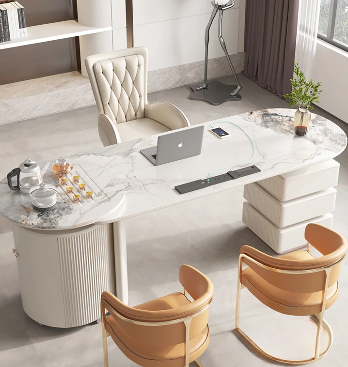 

Tea table and desk are integrated dual-purpose, household tea table, office slate tea table