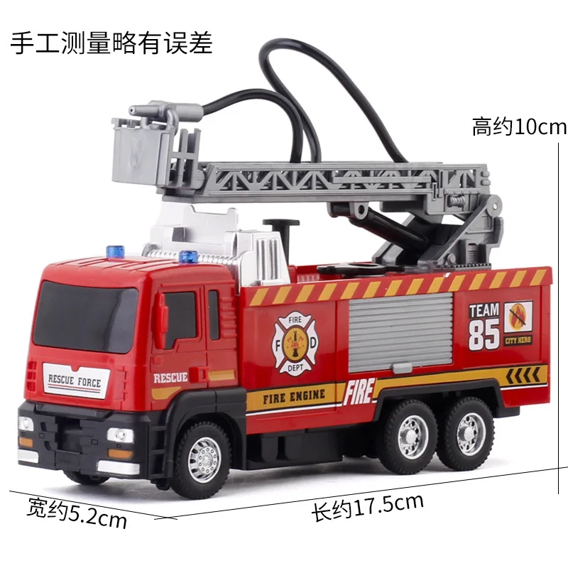 Sprinkler Belt Accessories Sky Eagle Ladder Fire Truck Water Tank Fire Truck Sound And Light Return Force With Box B338