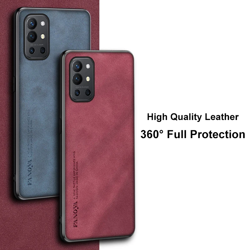 Luxury Leather Case For OnePlus 9R 9RT 9 Pro 5G Cover Matte Silicone Protection Phone Case For One Plus 9 R RT 9 Pro OnePlus9