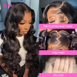 Perruque Lace Front Wig Body Wave Brésilienne Naturelle, Cheveux Humains, 13x4, 13x6 HD, 4x4, 32 Pouces, Sans Colle, pour Femme