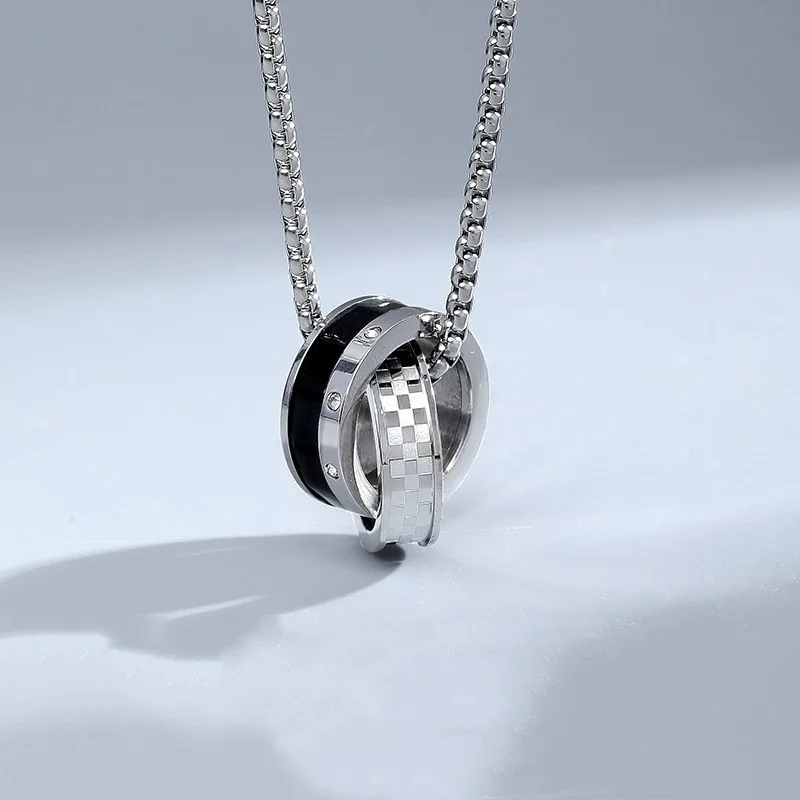 Titanium Steel Necklace For Men Exquisite Feeling European American Hip-hop Couple Cold Simple Style