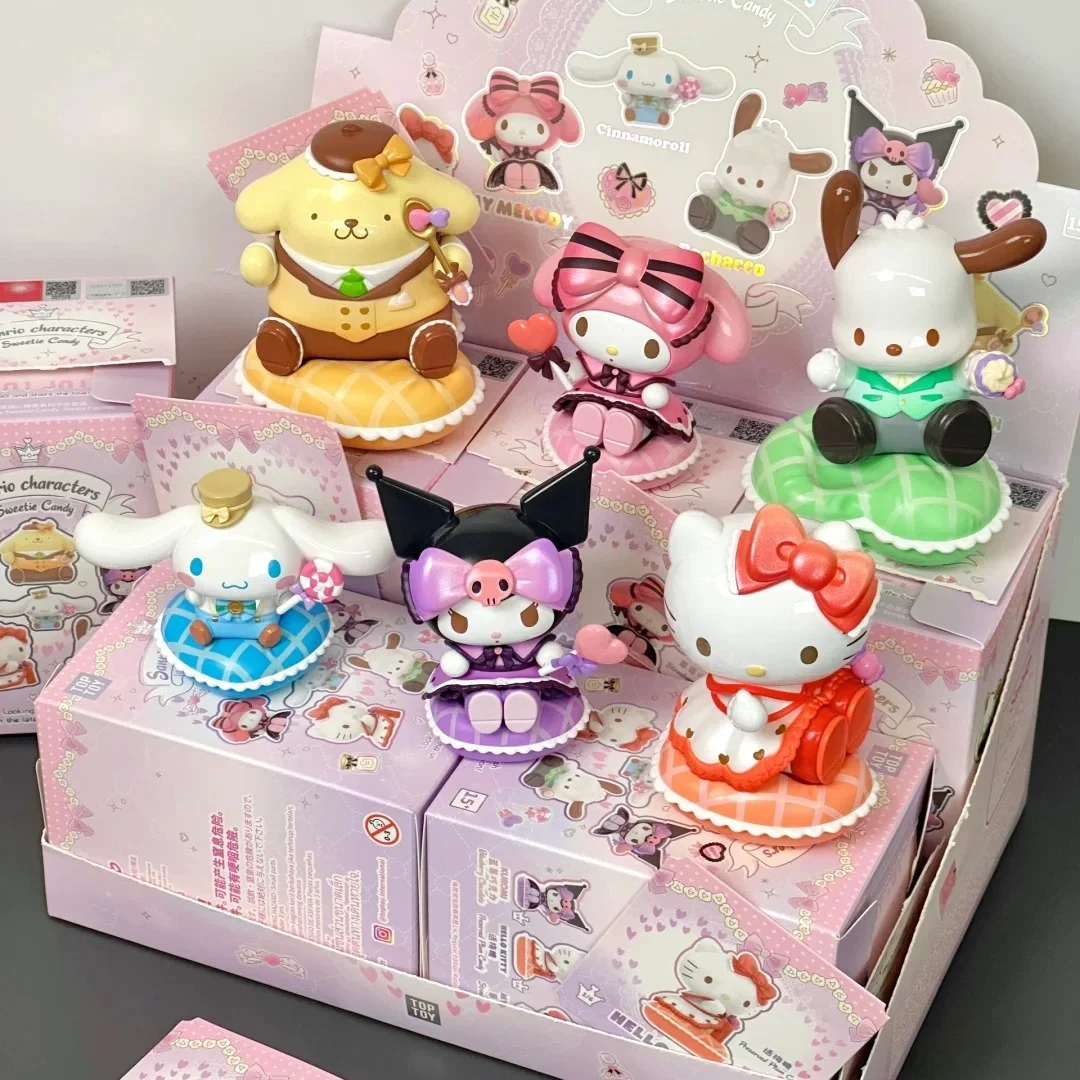

Genuine New Sanrio Family Sweetie Candy Series Blind Box Kawaii Desktop Ornaments Decorative Collectible Toys Girl Gifts