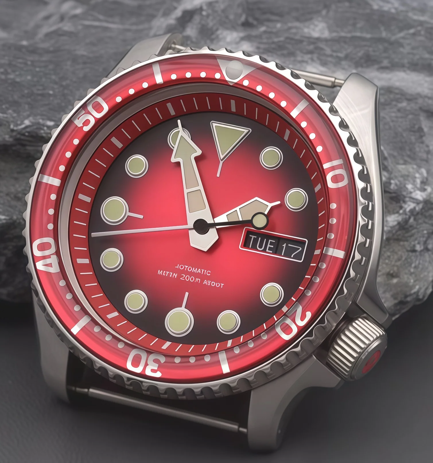 Mod SKX007 Style Automatic Mechanical Watch Installed NH35 NH36 Movement Sapphire Crystal Glass Case C3 Green Luminous Hand Dial