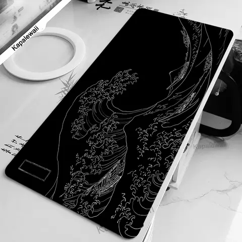 큰 게임 XXL 마우스 패드 그레이트 웨이브 게임 마우스 패드 대형 게이머 마우스 매트 사무실 테이블 카펫 게임 매트 컴퓨터 책상 매트