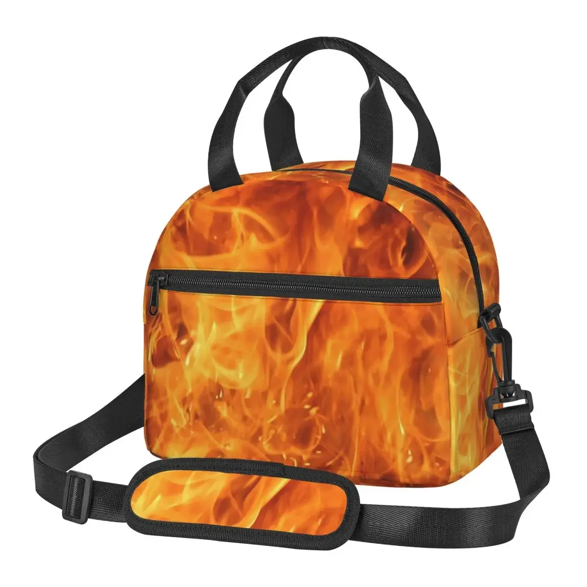 

Сумки для обеда Burning Fire с искрями, изолированная коробка для бенто, многоразовая сумка для обеда, сумки для пикника, термосумка для женщин, путешествий