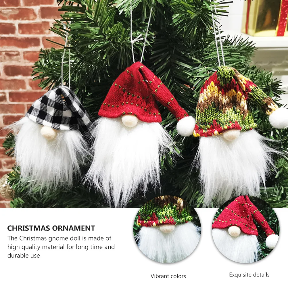 

6Pcs Christmas Gnome Hanging Wine Bottle Covers Exquisite Detail Party Decoration Xmas Pendant Hanging Gnome