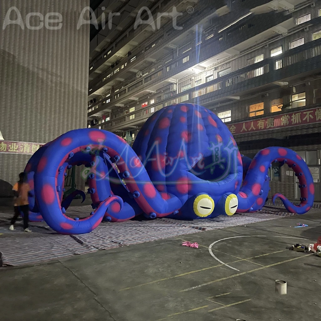 12 Meters Inflatable Octopus DJ Booth Inflatable Octopus with Air Blower For Music Festival Carnival Stage Event