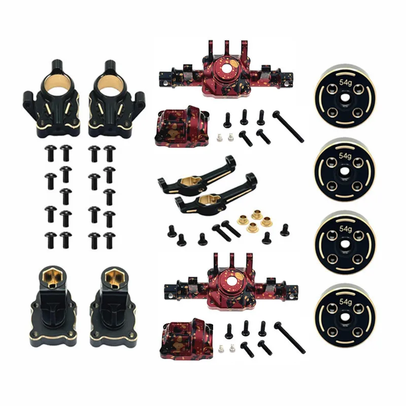 MJX 1/18 H18P Remote Control Car Accessories Metal Upgraded Bridge Housing Counterweight Front and Rear Cups C-seat Set
