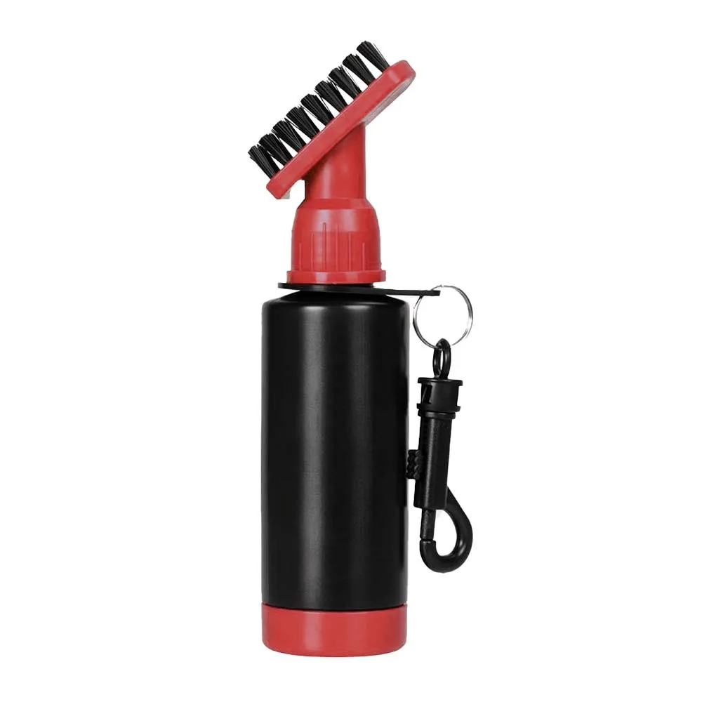 Szczotka do czyszczenia golfa z wyciskaczem, szczotka do czyszczenia kijów golfowych z dyszą strumienia wody, szczotka z głowicą czyszczącą z dyszą strumienia wody i haczykiem, akcesoria do czyszczenia golfa.