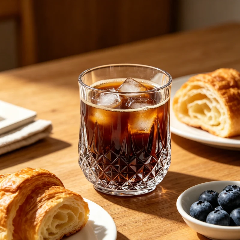 

Light Luxury Diamond Carved Juice Beverage Cups Drinkware Glass Cup Multiple Capacity Wine Glasses Party Creative Cocktail Glass