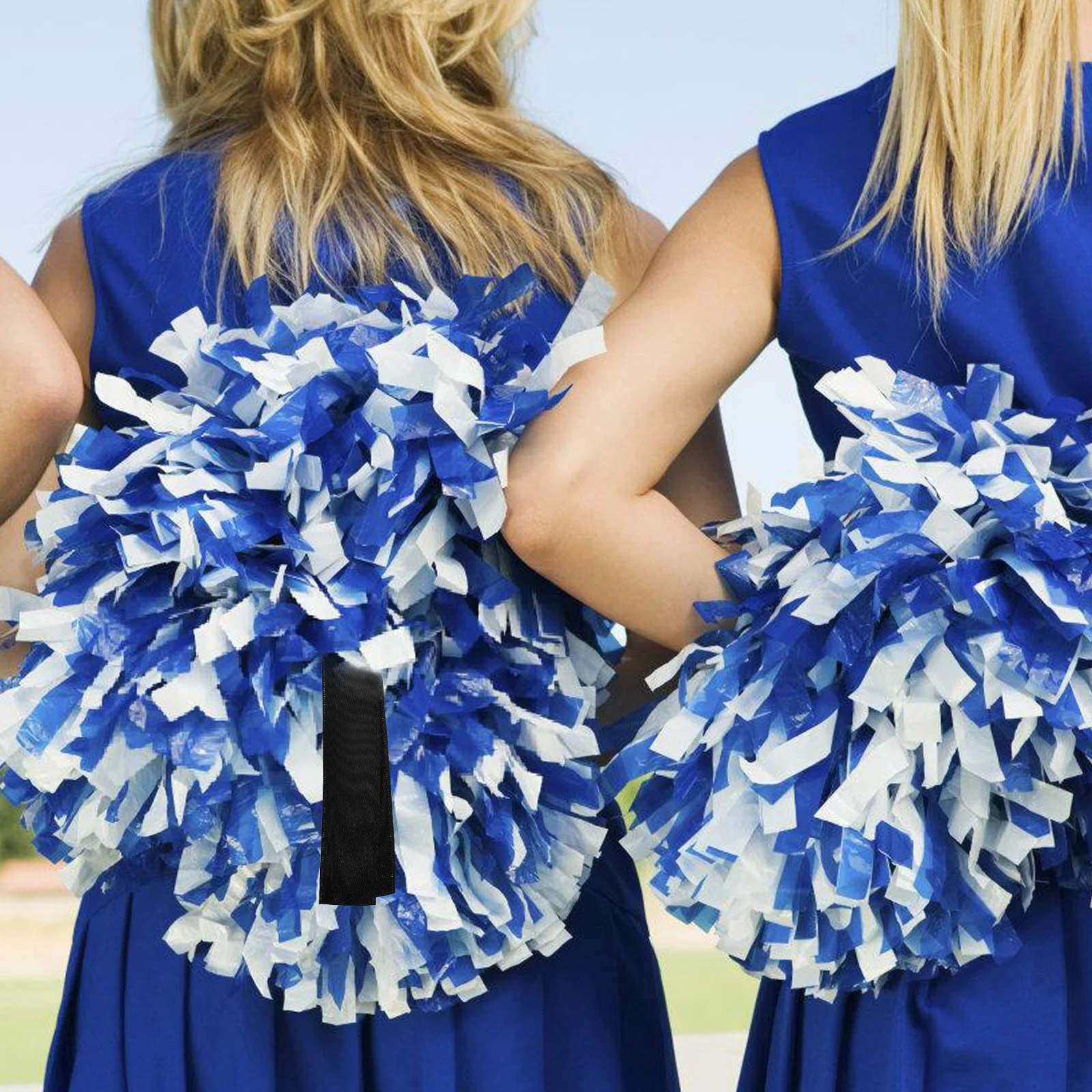 

48Pcs Cheer Pom Poms Labels Vibrant Multi-Functional Name Tag Ribbons Team Spirit Cheer Accessories Cheerleading Sports Party