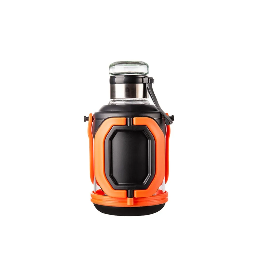 

1500ML Sport Water Bottle Large Capacity with Back Belt and Filter Tea-water Separation Cup Folding Handle Heat/Cold Resistant