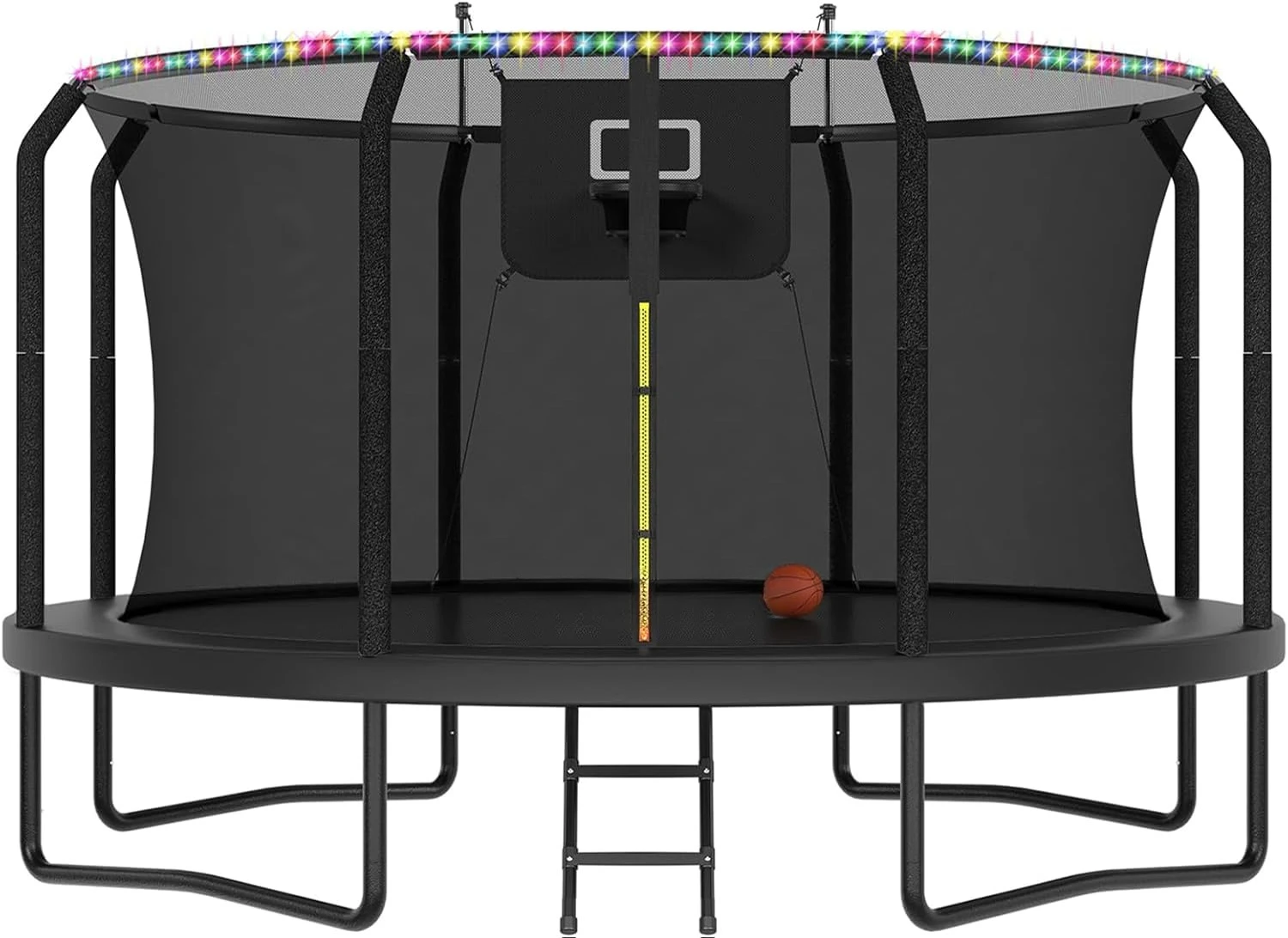 8-16FT 8-16FT Outdoor Trampoline with Net, Basketball Hoop & LED Lights, Customized - Aliexpress Deal